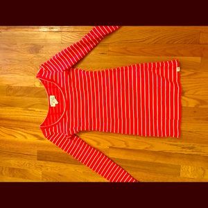Billabong Coral/White Stripe Bodycon Dress - Small